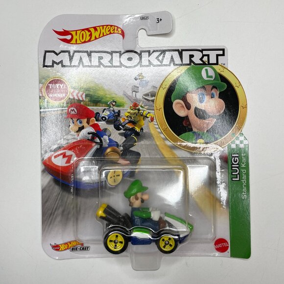 Hot Wheels NWT MarioKart Luigi New In Box Super Mario Kart - Picture 1 of 4